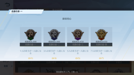 荒野行動　師弟成就