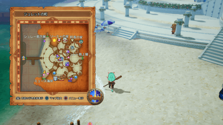 ジュレットの町マップ