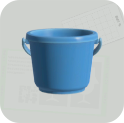 バケツブルー画像