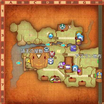 風の町アズランちいさなメダル入手マップ