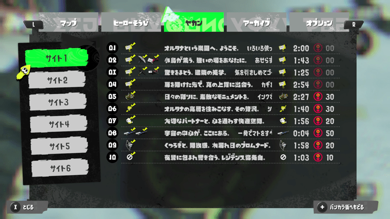 全武器で全ステージをクリアしてもなにもない