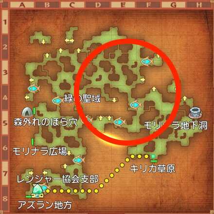 げんじかぶととグリーンシザーの場所マップ