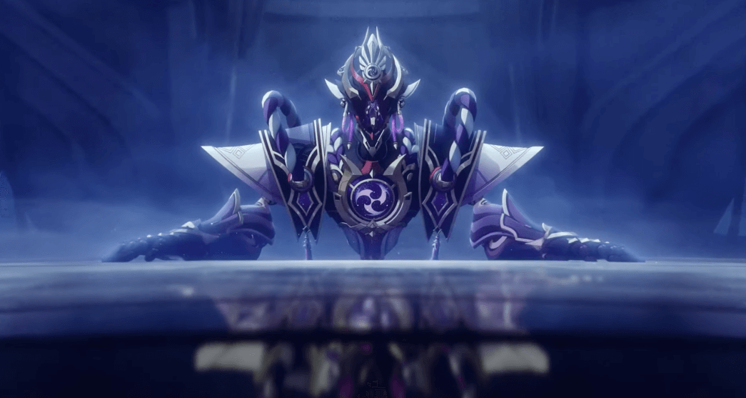 謎の装置に搭乗するスカラマシュ