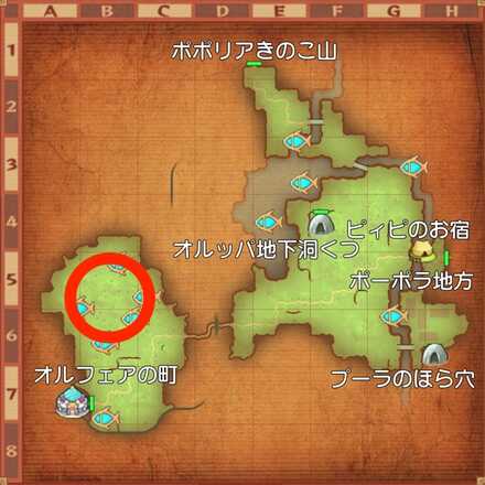 メイジキメラの場所マップ