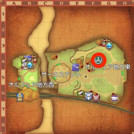 行かないで！神父さま！の受注場所マップ