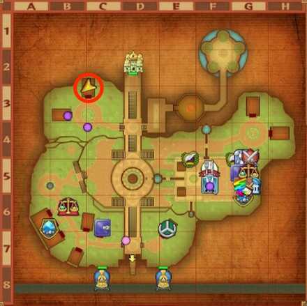 メギストリスの都ちいさなメダル入手マップ