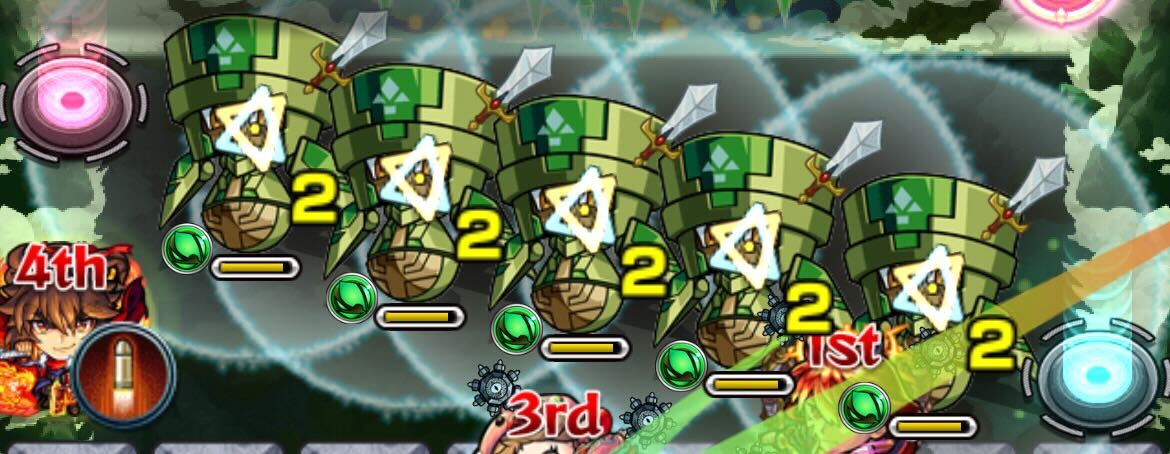 敵に触れるたびに攻撃力がアップする