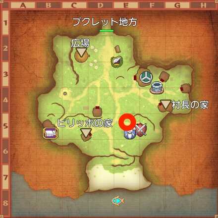 ヒペーナの場所マップ