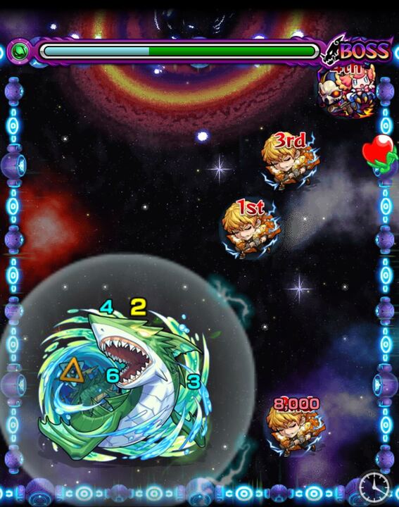 ミズチボス1敵移動後