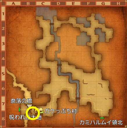 女神の意思・解放の時の受注場所マップ