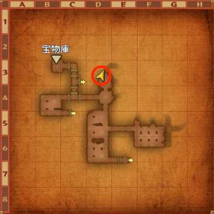 古代オルセコ闘技場ちいさなメダル入手マップ