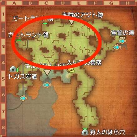 あらくれチャッピーの場所マップ