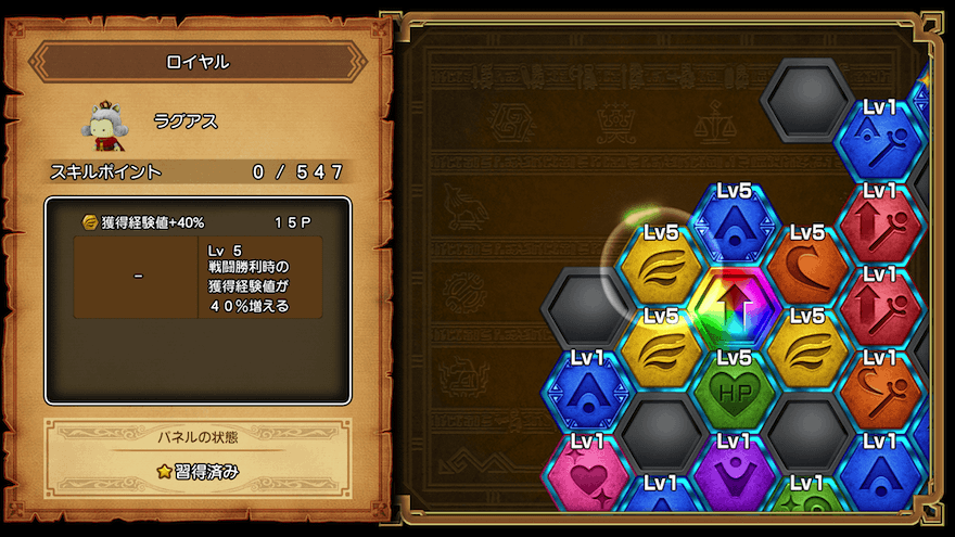 スキルアップパネル