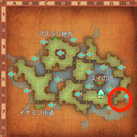 てまねきリングの場所マップ