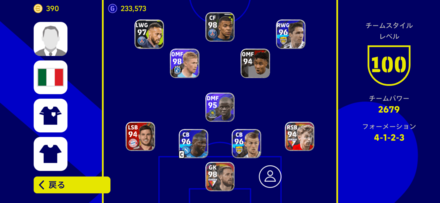 4-1-2-3のフォーメーション画像