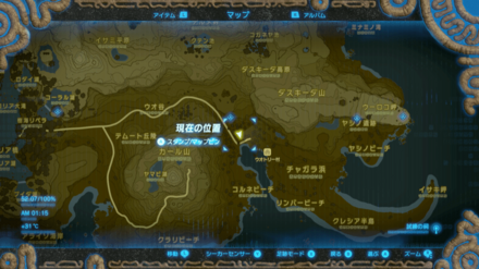 魚柄の盾のマップ