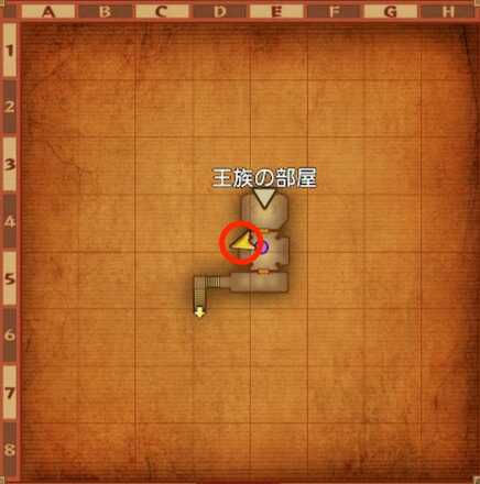 ガートラント城ちいさなメダル入手マップ
