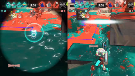 相手の近くにエイムを置く