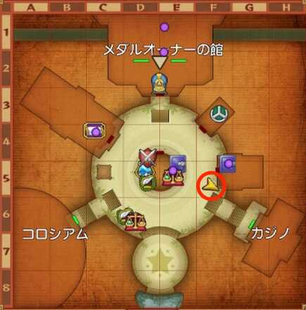 娯楽島ラッカランちいさなメダル入手マップ