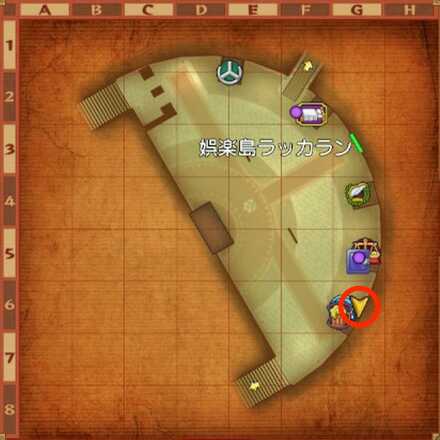 娯楽島ラッカランちいさなメダル入手マップ