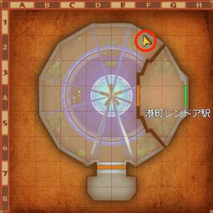 港町レンドア南ちいさなメダル入手マップ