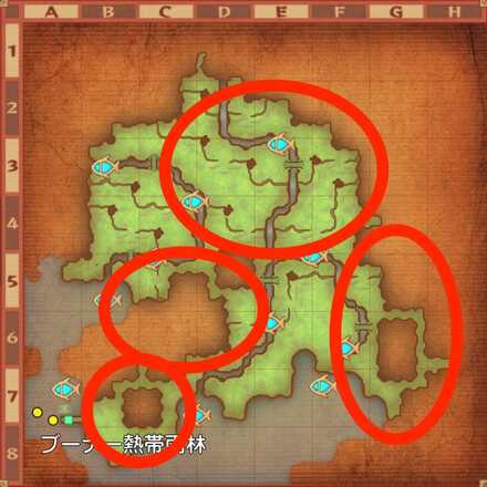 れんごくちょうの場所マップ・ケラコーナ原生林