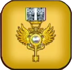 銀のキーエンブレム画像