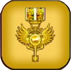 金のキーエンブレム画像