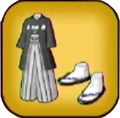 牡丹の紋付きはかま画像