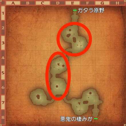 さんぞくウルフの場所マップ