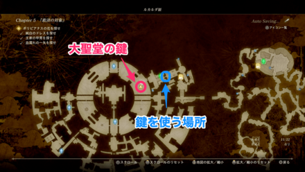 ルカルダ領の大聖堂の鍵がある場所