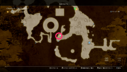 大蛇のねぐらのアンブロシアの場所マップ