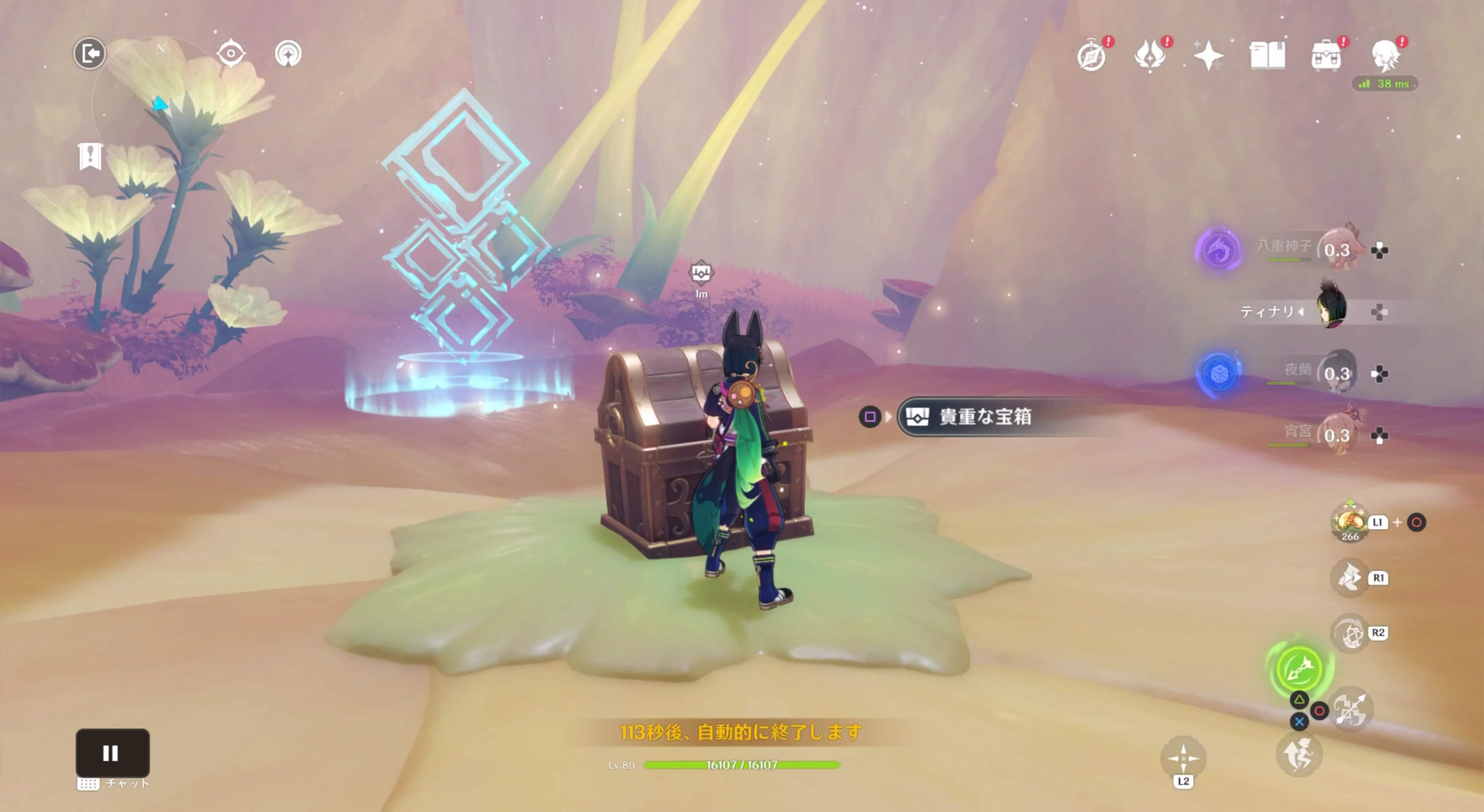 全ての敵を倒す貴重な宝箱が出現し秘境クリア