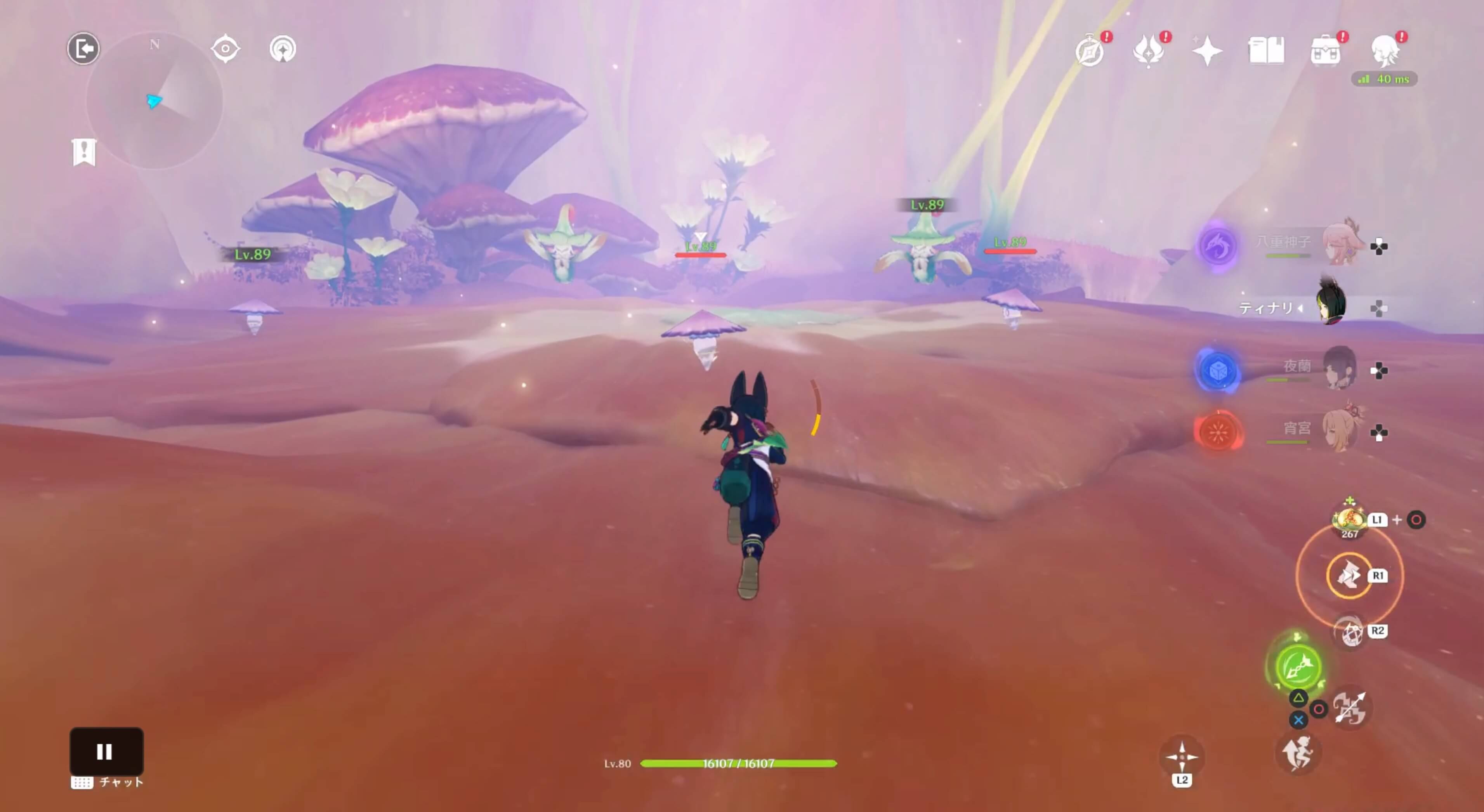 出現しているキノコンやマッシュロンを全て倒す