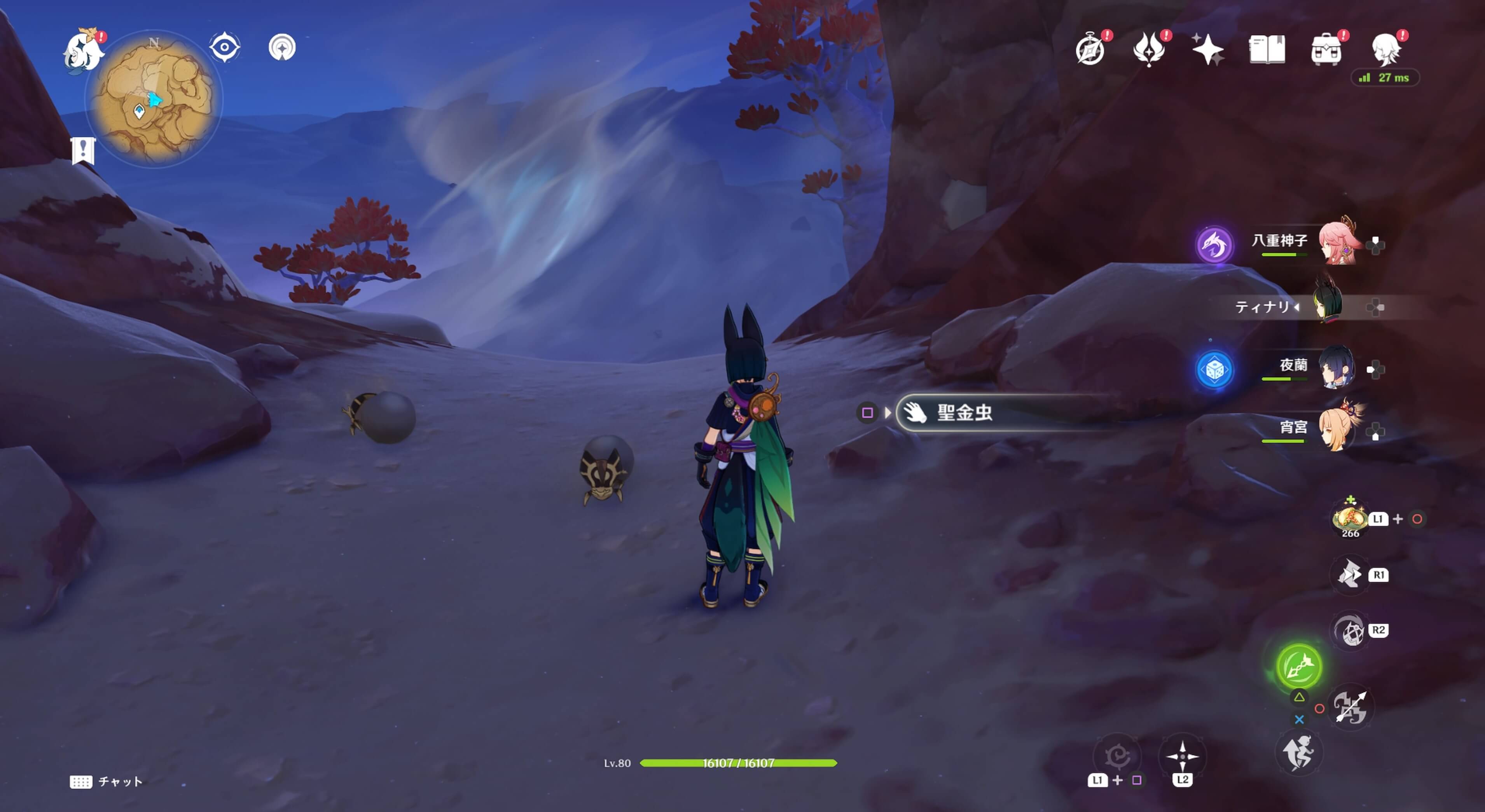 ワープポイントの近くに2匹存在