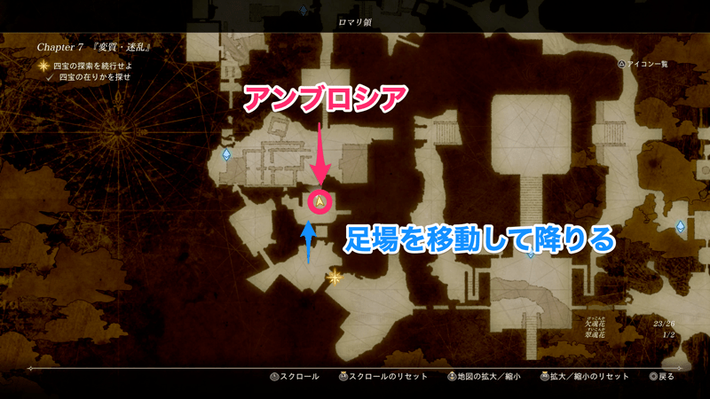 道中でアンブロシアを入手