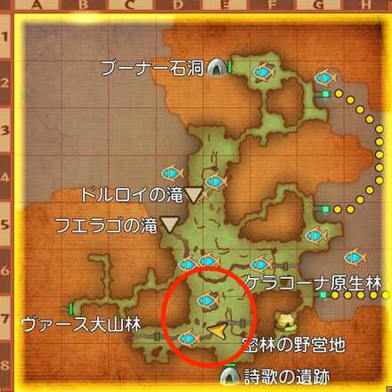 ブーナー熱帯雨林　マップ