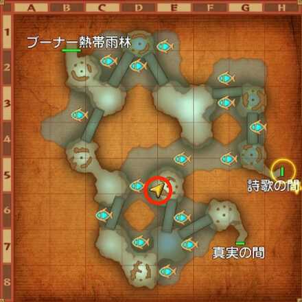 詩歌の遺跡ちいさなメダル入手マップ