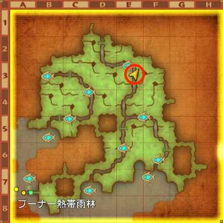 ケラコーナ原生林ちいさなメダル入手マップ