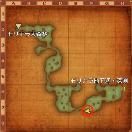 モリナラ地下洞ちいさなメダル入手マップ