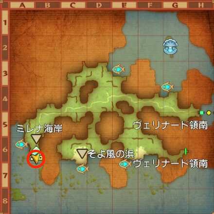 ヴェリナード領西ちいさなメダル入手マップ