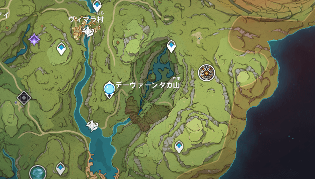 ドレイクの場所