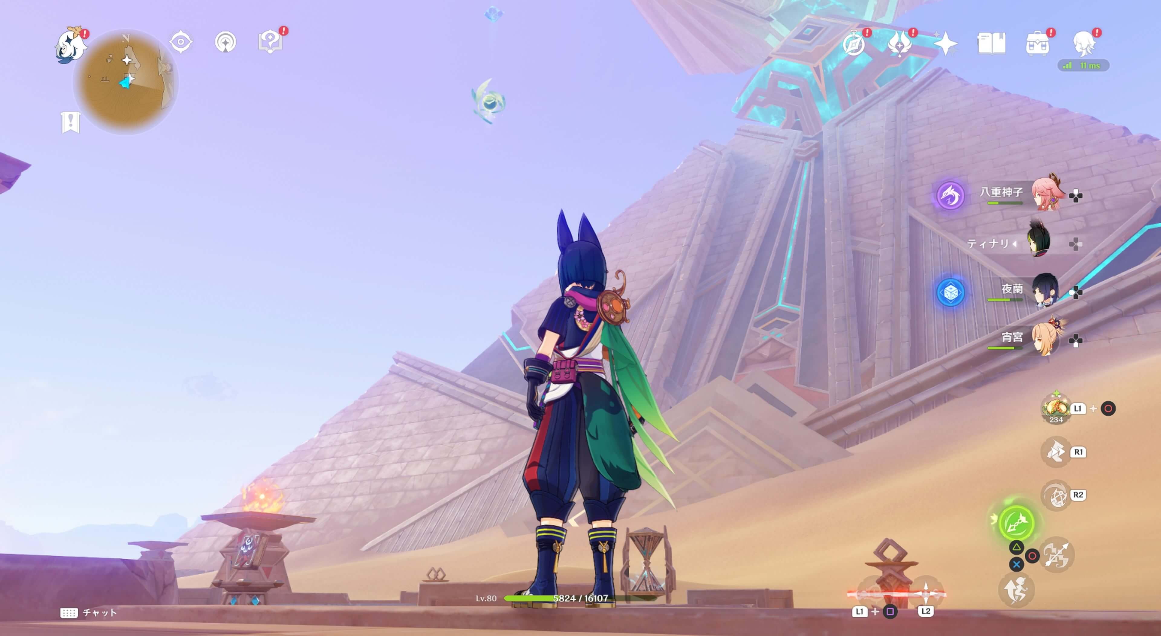 キングデシェレトの霊廟の西にある地上の遺跡の上