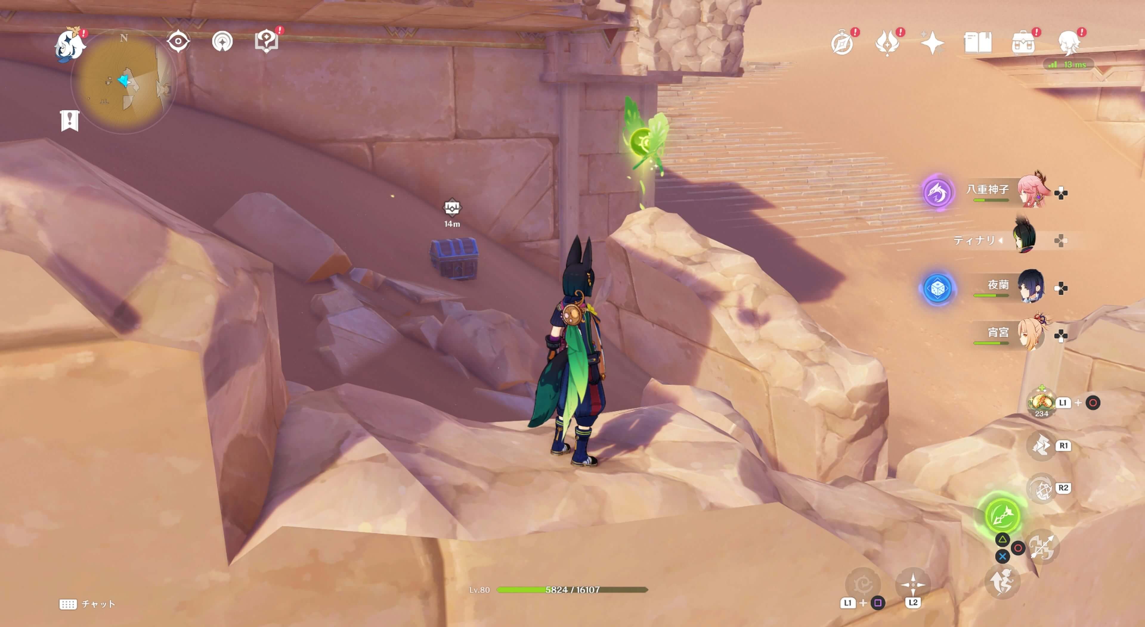 キングデシェレトの霊廟の西にある地上の遺跡の中