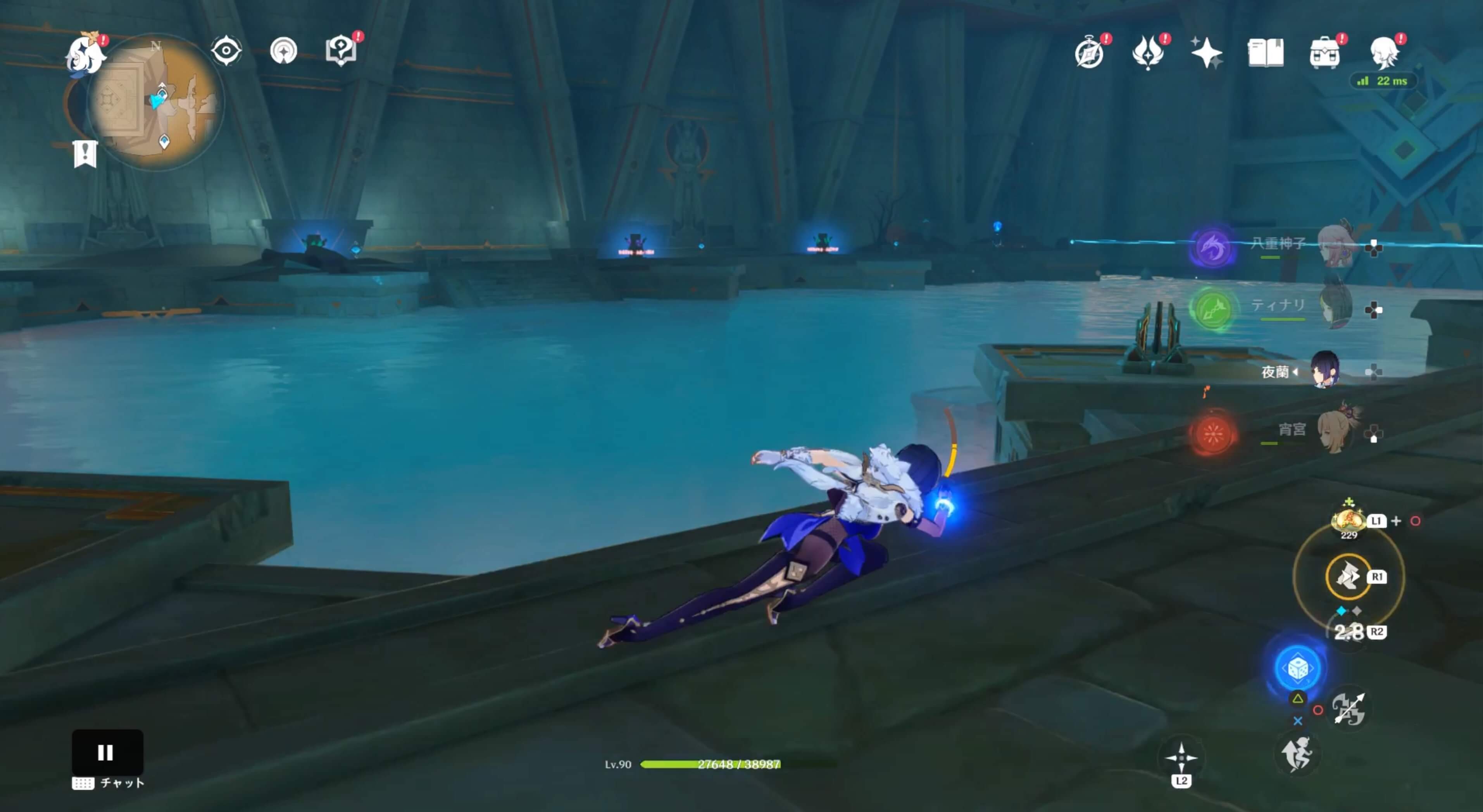 元素石碑ギミックの場所まで向かう