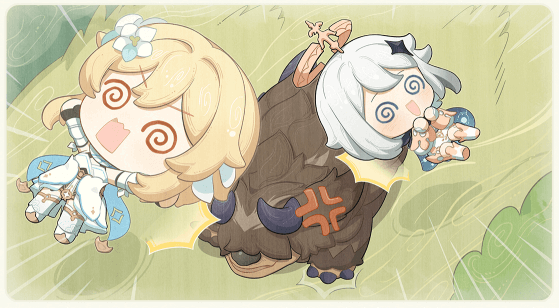 いたた、モジャモジャ駄獣にぶつけられた・・・