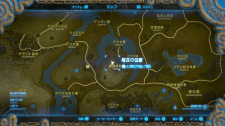 雷電の槍のマップ