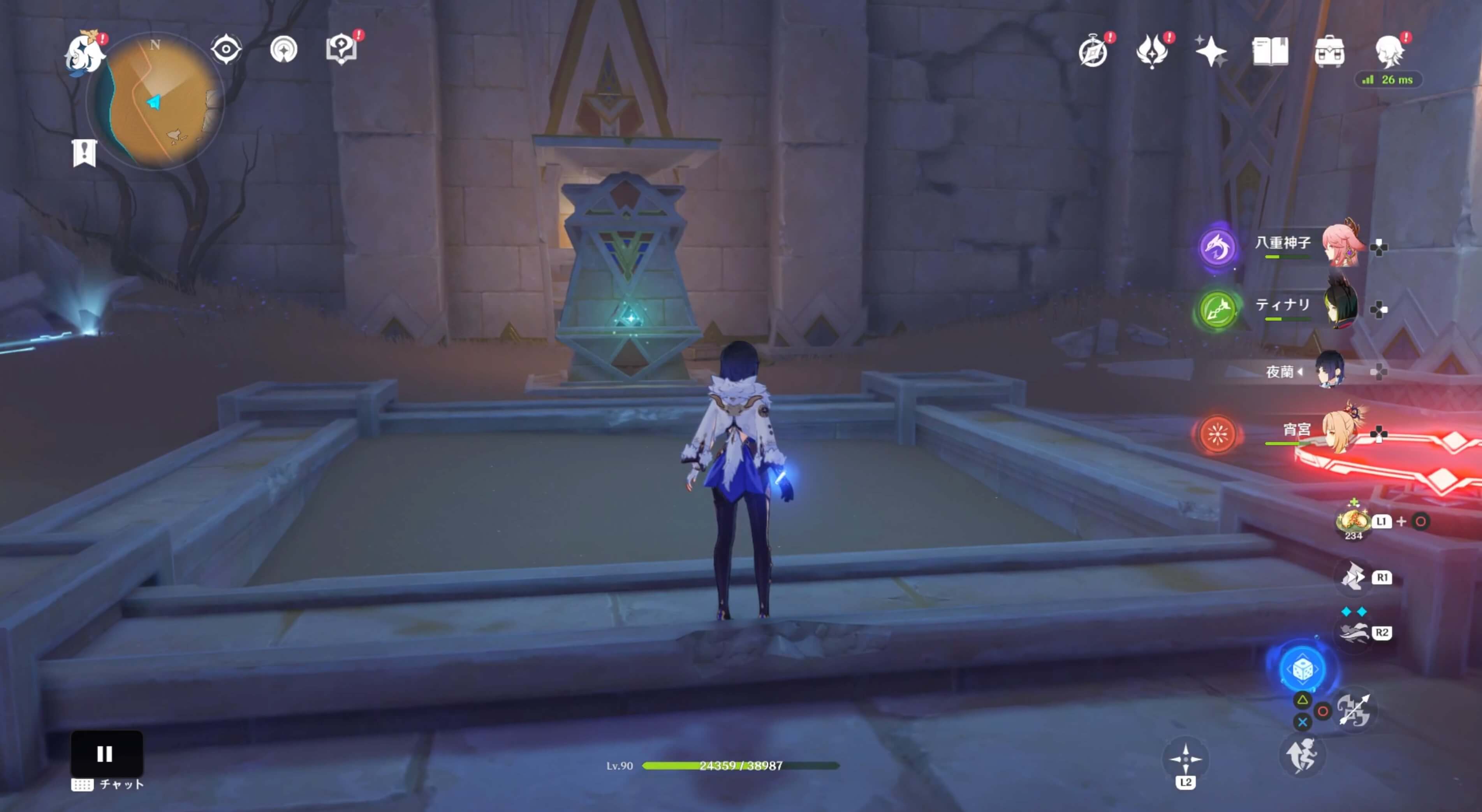 プライマル火種を上の部屋の台座に連れて行く