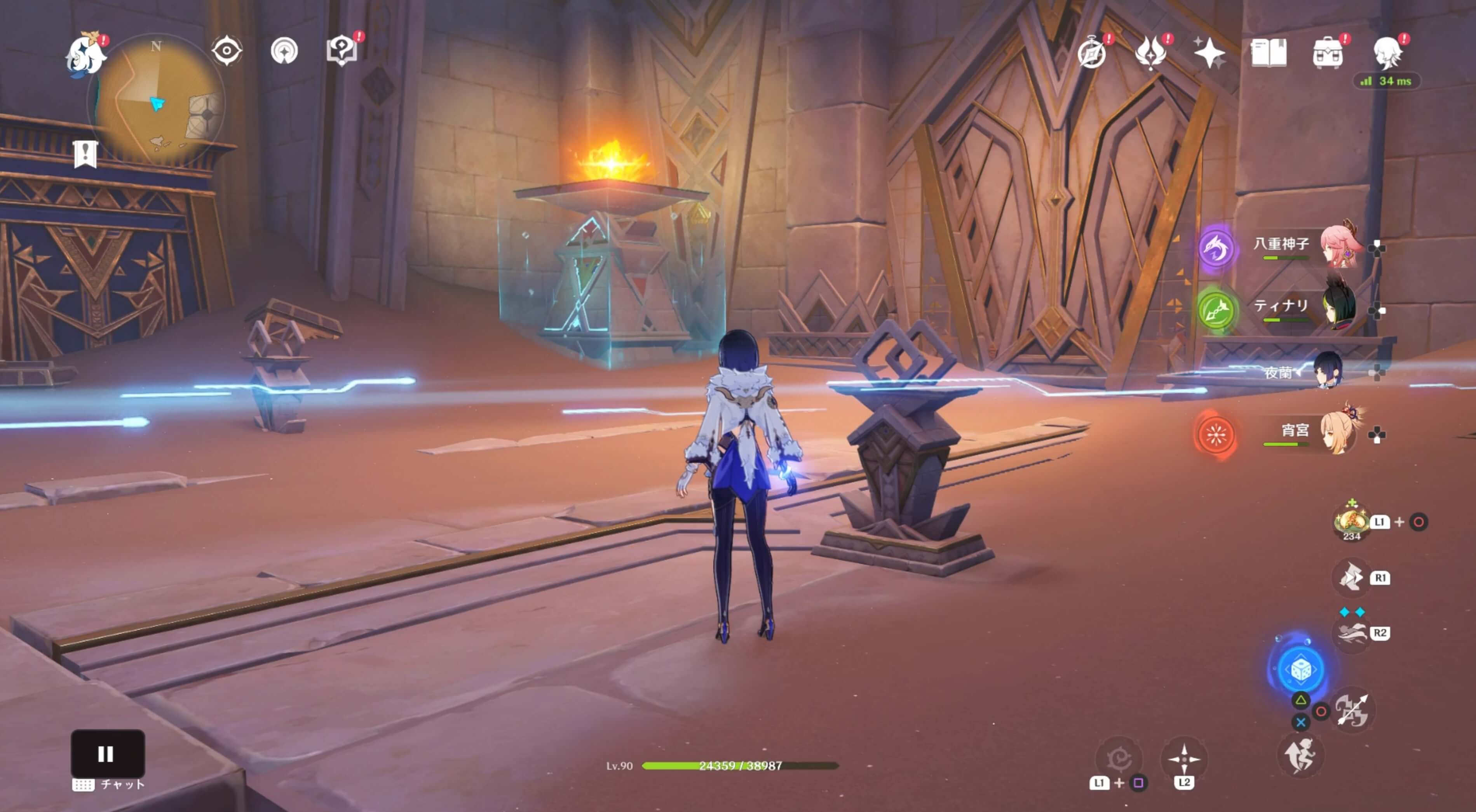 扉の横の台座まで運ぶ