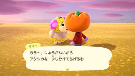 初回は外の住民が3個アメをくれる